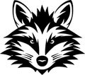 Raccoon - minimalist and simple silhouette - vector illustration