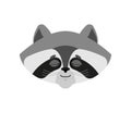 Raccoon sleeping emoji. Racoon asleep emotions. Coon dormant. Vector illustration