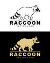 Raccoon vector logo illustration