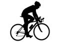 race bicyclist silhouette Royalty Free Stock Photo