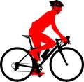 Race bicyclist silhouette Royalty Free Stock Photo