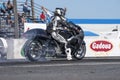 Race bike making a burnout on the track