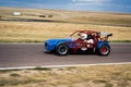 Race car buggy on track