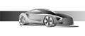 Race car concept design, sport car coupe, sketch