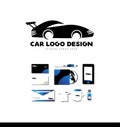 Race car logo icon design Royalty Free Stock Photo