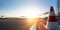 Race Car / motorcycle racetrack on a sunny day Royalty Free Stock Photo