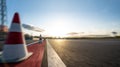 Race Car / motorcycle racetrack on a sunny day Royalty Free Stock Photo