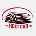 Race car symbol logo template Royalty Free Stock Photo
