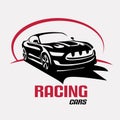 Race car symbol logo template Royalty Free Stock Photo