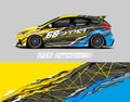 Race car wrap decal designs Royalty Free Stock Photo