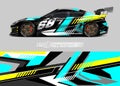 Race car wrap design. Abstract sport background Royalty Free Stock Photo