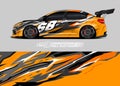 Race car wrap design. Abstract sport background Royalty Free Stock Photo