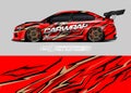 Race car wrap design. Abstract sport background Royalty Free Stock Photo