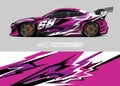 Race car wrap design. Abstract sport background Royalty Free Stock Photo