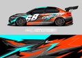 Race car wrap design. Abstract sport background Royalty Free Stock Photo