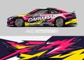 Race car wrap design. Abstract sport background Royalty Free Stock Photo