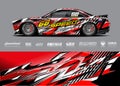 Race car wrap illustration, sport abstract background. Eps 10.