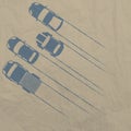 Race car for your text in blue color stamp