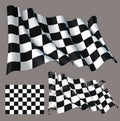 Race Checkered Finish Waving Flag Royalty Free Stock Photo