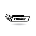 Race flag vector icon symbol. simple design racing flag logo template Royalty Free Stock Photo