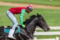 Race Horse Jockey Training Closeup