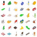 Race icons set, isometric style Royalty Free Stock Photo