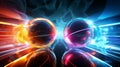 Race of Power: Abstract Energy Orbs Compete in Futuristic Environment