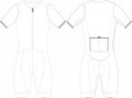 Race Short Sleeve Custom Cycling Skinsuit Blank Templates mock up illustration