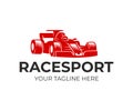 Race sport, formula 1 and race car, logo design. Racing automobile and drive, vector design Royalty Free Stock Photo