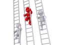 Race on three ladders