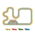 Race track curve road