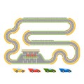 Race track curve road