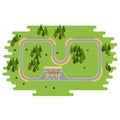 Race track curve road Royalty Free Stock Photo