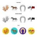 Race, track, horse, animal .Hippodrome and horse set collection icons in cartoon,flat,monochrome style vector symbol Royalty Free Stock Photo