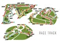 Race tracks for Brazil and Italy Arab Emirates Royalty Free Stock Photo