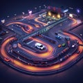 Race Tracks highspeed racing circuits with speedy cars thrilling races action pack 3D Isometric AI