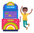 Race Video-Game, Gambling Machine, Winner Vector
