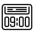 Race walk clock icon outline vector. Sprint race