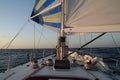 Race yacht spinnaker Royalty Free Stock Photo