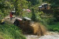 Racer offroad at terrain racing car competition Royalty Free Stock Photo