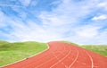 Racetrack with blue sky Royalty Free Stock Photo