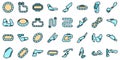 Racetrack icons set vector flat Royalty Free Stock Photo