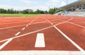 Racetrack with white line Royalty Free Stock Photo