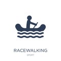 racewalking icon. Trendy flat vector racewalking icon on white b
