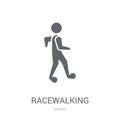 racewalking icon. Trendy racewalking logo concept on white background from Sport collection