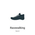 Racewalking vector icon on white background. Flat vector racewalking icon symbol sign from modern sport collection for mobile