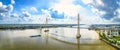 Rach Mieu bridge, Tien Giang, Vietnam, aerial view