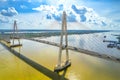 Rach Mieu bridge, Tien Giang, Vietnam, aerial view