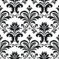 Rachel And Ashley: Classic Floral Wallpaper Damask Pattern Set Royalty Free Stock Photo