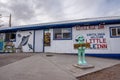 Small cafe and hotel named Little A`Le`Inn in Rachel, Nevada